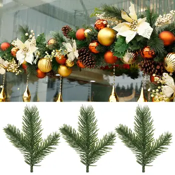 10Pcs Božični Okrasek, Bor Listi Dekorativni Cvet za Scrapbooking Dom Dekoracija dodatna Oprema Poroko Umetne Rastline