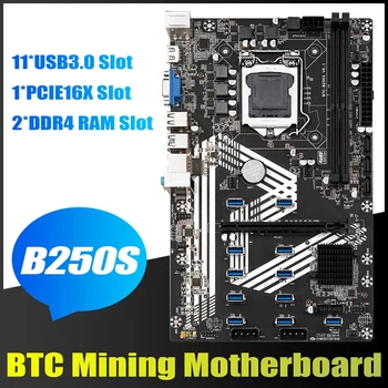 B250S BTC Rudarstvo Motherboard LGA1151 11XUSB3.0+1XPCIE 16X Režo DDR4 SATA 3.0 USB3.0 Za ETH Rudar Motherboard