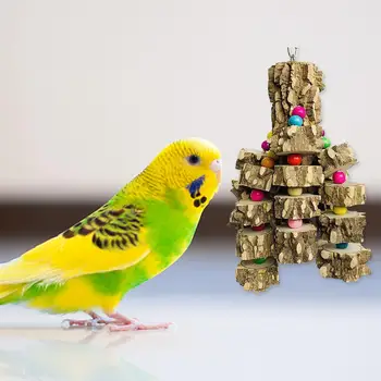 Papiga Igrača Shreddable Lesene Različnih Blokov Parakeet Opremo