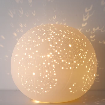 Regrat Keramike LED Nočna Lučka Desk Tabela Toplo Bela Lučka Spalnica Dekoracijo