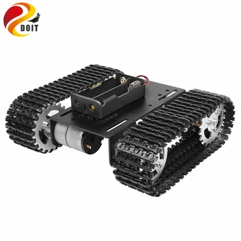 Smart Robot Tank Ohišje Bager Avto Platformo T101 z Dvojno DC 12V 350rpm Motor za Arduino DIY Robot Igrača Del