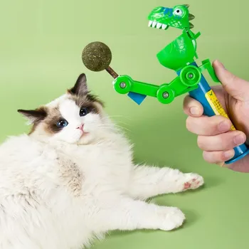 Smešno Dinozaver Robot Mačka in se Otroci lahko Igrajo z Stikalo Lollipop Igrača Ustvarjalna Shranjevanje Robot Darilo Catnip Žogo Igrače za Hišne Potrebščine