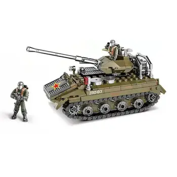 Sodobna Chian Vojaške Serije 03 Zraku Tank Gradnike Modela Vojske Oklepna Bojna Vozila Kompleti Opeke Fantje Igrače