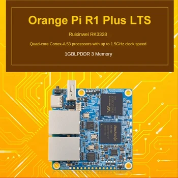 Za Oranžno Pi R1 Plus LTS RK3328 Cortex-A53 Quad-Core 64-Bit 1GB LPDDR3 Razvoj Odbor Dual Gigabit Ethernet Vrata
